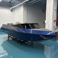 Kinocean - Lancha de Aluminio de 15 pies Directo de Fábrica, Lancha Deportiva de Alta Velocidad con Motor a Reacción, Yate Marino con Certificación CE