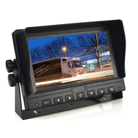 Moniteur robuste 7 pouces 2 canaux pour système de recul pour camions, remorques, fourgonnettes, camions à chevaux, tracteurs agricoles, chariots élévateurs