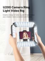 Ulanzi U200 Smartphone vidéo Rig LED lumière vidéo 2 en 1 anneau lumineux avec chaussure froide pour Microphone Tiktok Youtube Live Rig Light