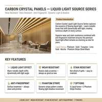Panneaux en cristal de carbone Série Source de lumière liquide Résistants à l'usure Anti-traces de doigts Anti-taches Tons variés pour hall d'hôtel et ascenseur