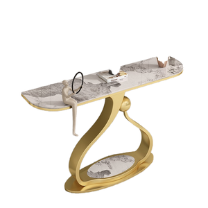 Table <span class=keywords><strong>console</strong></span> de luxe moderne en métal Rock Board pour décor de couloir et <span class=keywords><strong>bureau</strong></span> <span class=keywords><strong>console</strong></span> pour salon chambre villa hôtel - Product Image 5