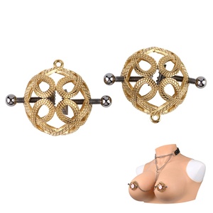 Gold Stainless Steel Breast <b>Clip</b> Adjustable Nipple <b>Clamp</b> Sex Toys Nipple Stimulator Breast Bondage Fetish BDSM Adult Sex Toys - Product Image 2