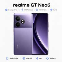 Téléphone mobile Realme GT Neo6 5G, Android 14, écran AMOLED 6000 nit, Snapdragon 8s Gen3, 16 Go de RAM, 1 To de stockage, écran 120 Hz, 120 W Super