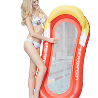 En gros, Matelas flottant gonflable en PVC pour piscine, type hamac, lit flottant, transat de piscine, avec filet, usage commercial Max