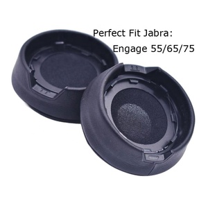 Almohadillas para los oídos estéreo para <span class=keywords><strong>Jabra</strong></span> Engage 55 <span class=keywords><strong>65</strong></span> 75, Funda de cuero proteico, <span class=keywords><strong>Jabra</strong></span> almohadillas de repuesto para auriculares, almohadillas de espuma viscoelástica - Product Image 1