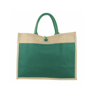 Sac fourre-tout en jute moyen personnalisé avec motif lettres, réutilisable et écologique, idéal pour les courses, l'emballage de détail et les événements promotionnels - Product Image 1