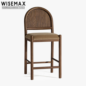 WISEMAX FURNITURE Chaise <span class=keywords><strong>de</strong></span> comptoir <span class=keywords><strong>de</strong></span> cuisine <span class=keywords><strong>de</strong></span> <span class=keywords><strong>style</strong></span> nordique en bois <span class=keywords><strong>de</strong></span> frêne massif Tabourets <span class=keywords><strong>de</strong></span> <span class=keywords><strong>bar</strong></span> en rotin pour restaurant, <span class=keywords><strong>bar</strong></span>, maison et hôtel - Product Image 4