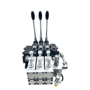 Vanne de commande directionnelle sectionnelle électro-hydraulique manuelle à double action Huamao DCV60 60L/min 3 bobines 315 bars pour la construction - Product Image 1