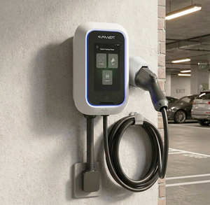 สถานีชาร์จรถยนต์ไฟฟ้า UNI PLUS J1772 ระดับ 2 กำลังไฟ 7kW 11kW แบบติดผนัง แรงดันไฟฟ้า 200-240V สายเคเบิลยาว 5 เมตร - Product Image 1