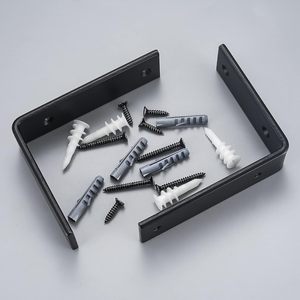 Support <span class=keywords><strong>d</strong></span>'<span class=keywords><strong>angle</strong></span> de montage <span class=keywords><strong>d</strong></span>'étagère en métal noir à 90 degrés 5x4x1.5 pouces polyvalent pour meubles en bois et salle de bain pour le stockage des aliments - Product Image 2