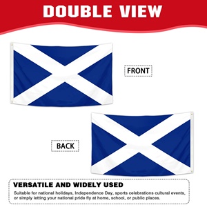 Promoción de Banderas Personalizadas para Exteriores de 3x5 Pies, Bandera Nacional de Escocia, Cruz de San Andrés Escocesa, Azul Oscuro, Poliéster 100D - Product Image 3