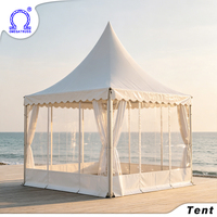 Tonnelle Pagode à Toit Haut Personnalisée en Usine, avec Couverture en PVC Imperméable et Résistante aux UV, Structure en Aluminium, pour Mariages, Fêtes et Expositions
