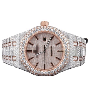 Diseñador Unique Trending Classic Quartz Yellow Gold Fashion Hip Hop Watch Edición limitada Plata de ley Resistente al agua - Product Image 1