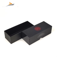 Ensemble complet personnalisé de haute qualité haut et bas boîte en carton noire emballage de lunettes de soleil avec logo