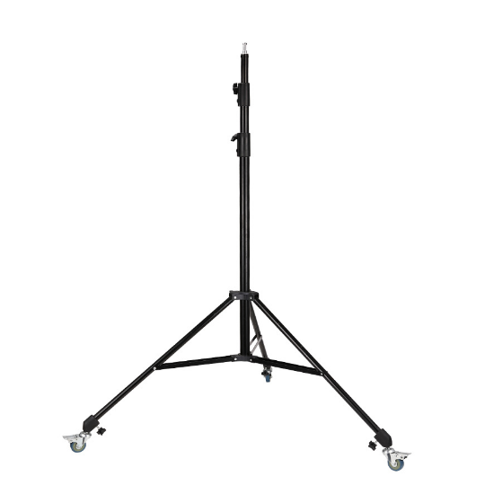Update 2.4 m Tripod Stand Three Pedestal Pulley Roller Tripod Leg Camera Photography Caster Tripod Leg Wheel Slide Light Stand
