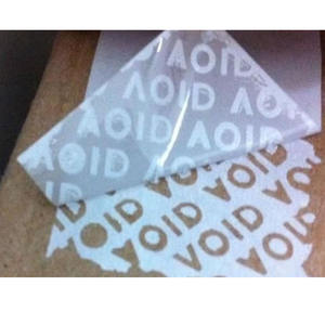 Ruban de sécurité anti-effraction <span class=keywords><strong>personnalisé</strong></span>, garantie nulle, bleu, vente en gros, usine de haute qualité, une fois retiré, il laissera un texte « VOID » - Product Image 2