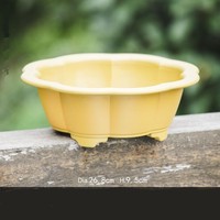 Dia. 26.8cm H.9.5cm Classique Grand Rond En Plastique Bonsaï Pots Succulent Planteur En Plastique Bonsaï Pot