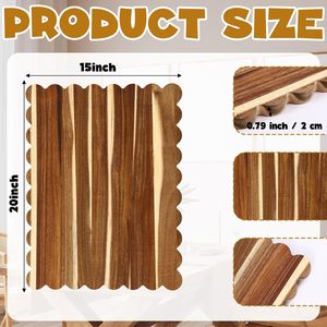 Tabla de cortar rectangular de madera de acacia multifuncional para uso en la cocina - Product Image 5