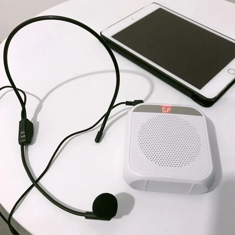 Hoofdtelefoon Microfoon Luidspreker Stemversterker Recorder Microfoon Luidspreker Audio Mini Bedrade Geluidsbatterij Set Headset