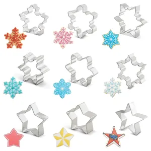 قواطع بسكويت ذات طابع سلسلة الكريسماس ، بما في ذلك قواطع بسكويت بأشكال رقائق ثلج الكريسماس ونجمة الكريسماس. - Product Image 1