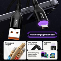 Câble USB A vers USB C, charge rapide, nylon tressé, 3A, chargeur micro USB type C, câble de charge rapide