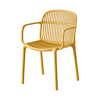 Fauteuil d'extérieur moderne, chaise en plastique imperméable et résistante aux UV, dossier empilable, chaise de salle à manger épaissie pour la maison, simple