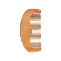 Peigne à barbe en bois de santal double face antistatique à dents larges, personnalisé avec logo Wanmei, fabriqué par le fabricant