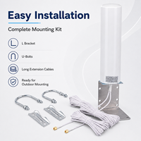 Antenne omnidirectionnelle extérieure 4G LTE 10 12dBi 698-2700MHz avec connecteur personnalisé SMA TS9 CRC9 pour routeur, modem et amplificateur de signal