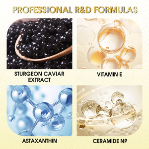 Crema de <span class=keywords><strong>Ojos</strong></span> Instantánea con Ácido Hialurónico, Vegana, con Vitamina E, Hidratante, Antioxidante, con Caviar y Ceramida, Repara la Piel, Combate las Arrugas, las <span class=keywords><strong>Bolsas</strong></span> y las Ojeras - Product Image 3