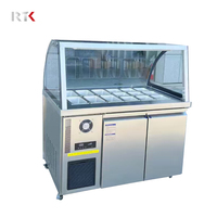Acier inoxydable Restaurant Bar Bubble Tea Cabinet Cocktail Station Extérieur Jus Café Préparation des aliments Table Comptoir Avec Réservoir De Glace