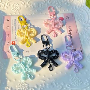 Porte-clés nœud creux avec fermoir mousqueton, accessoire de bijouterie DIY, breloque de sac, chaîne de téléphone, joli porte-clés pour femmes - Product Image 2