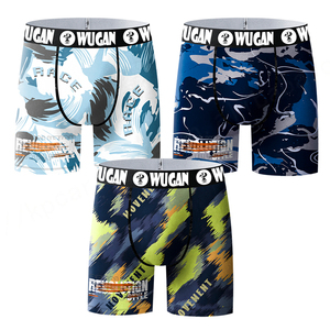 กางเกงขาสั้นบ็อกเซอร์สำหรับผู้ชายกางเกงบ็อกเซอร์แบบลำลองสำหรับใส่เล่นกีฬาพิมพ์โลโก้ได้ตามต้องการ - Product Image 1