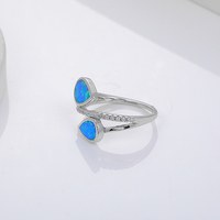 Ensemble de bijoux XYOP Classy, argent 925, bague opale - Lignes gravées avec précision, style original, élégance intemporelle