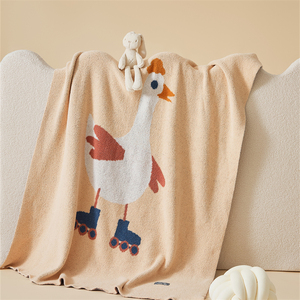 BGS Nieuwe <span class=keywords><strong>2026</strong></span> Luxe Pluche Eend Zachte Gebreide Dekbed 100% Polyester Microvezel Decoratief Huis Kantoor Schattig Winter - Product Image 3