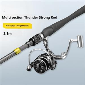 <span class=keywords><strong>Canne</strong></span> à pêche spinning courte en carbone portable à 4 sections avec poignée en EVA pour la pêche en bateau et en rivière, <span class=keywords><strong>canne</strong></span> à carpe robuste résistante aux herbes - Product Image 5