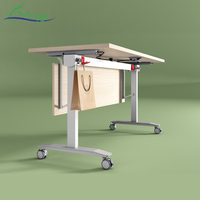 Table d'ordinateur portable en bois mobile de haute qualité, moderne, pliable, petite, pour bureau, salle d'étude ou de formation