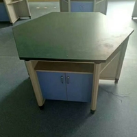 Muebles Escolares Combinados, Silla de Escritorio Trapezoidal Individual con Material de Aleación de Resina Fenólica, Anti-químicos, para Uso en Laboratorios Escolares