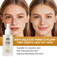 Sérum Liquide NARY Éclaircissant au Collagène Anti-Âge et Illuminateur, Essence Hydratante Visage à la Feuille d'Or 108G, Marque Privée OEM