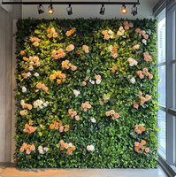 Panneaux de fleurs artificielles en buis vert, taille libre, personnalisés en usine, pour mur végétal