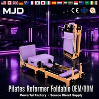 Appareil de Pilates Reformer Pliable en Bois, Portable et Compact, Équipement de Fitness pour Studio, Vente en Gros Usine, Logo Personnalisé CE/SGS