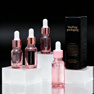 Flacon compte-gouttes en verre rose vif écologique 120 ml pour teinture, essence, <span class=keywords><strong>liquide</strong></span> – Format voyage, design portable - Product Image 1