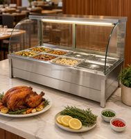 Kommerzielle Wärmer Anzeige Edelstahl Temperatur regelung Lebensmittel Pizza Wärmer Anzeige für Buffet Restaurant und Zuhause