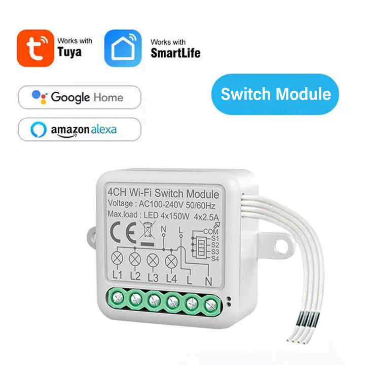 Tuya WiFi Zigbee Smart Light Switch Module Alexa Google Wireless ...