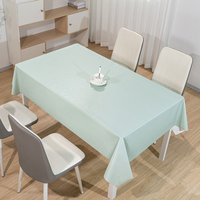 Nappe rectangulaire en PVC gaufré RNPT, motif plume dégradé bleu uni, pour fête personnalisée
