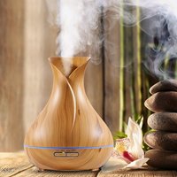 Diffuseur de parfum électrique à grain de bois léger de 500ml en gros pour l'aromathérapie de voiture à la maison SPA-Diffuseur d'huiles essentielles de table
