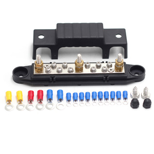Carte de câblage de goujon à vis M6 1/4 "en acier inoxydable <span class=keywords><strong>électrique</strong></span> 316 Busbar 150A Automotive Boat Distribution Terminal Block Noir - Product Image 2
