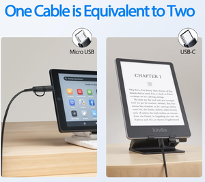สายชาร์จแบบแยกสัญญาณ 2 in 1 ไมโครยูเอสบี/ยูเอสบี ซี เป็น ยูเอสบี 2.0 เอ ชาย - Product Image 3