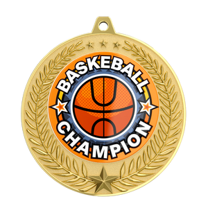 Noble feuille <span class=keywords><strong>de</strong></span> laurier champion <span class=keywords><strong>de</strong></span> basket-ball médaille en métal sport médaille personnalisée avec médailles <span class=keywords><strong>de</strong></span> ruban logo personnalisé - Product Image 1