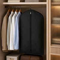 Housse de costume pliable en non-tissé, imprimée avec logo personnalisé, anti-poussière, imperméable et réutilisable pour le rangement des vêtements