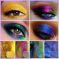 Marque privée en gros Chameleon 9 Pan Palette de fard à paupières personnalisé multichrome holographique métallique paillettes ombre à paupières miroitant
